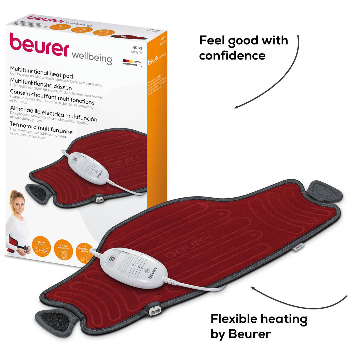Beurer Easy-Fix Multifunctional Heating Pad HK55