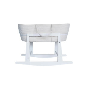 Snuggletime Woven Moses Basket & Stand - White