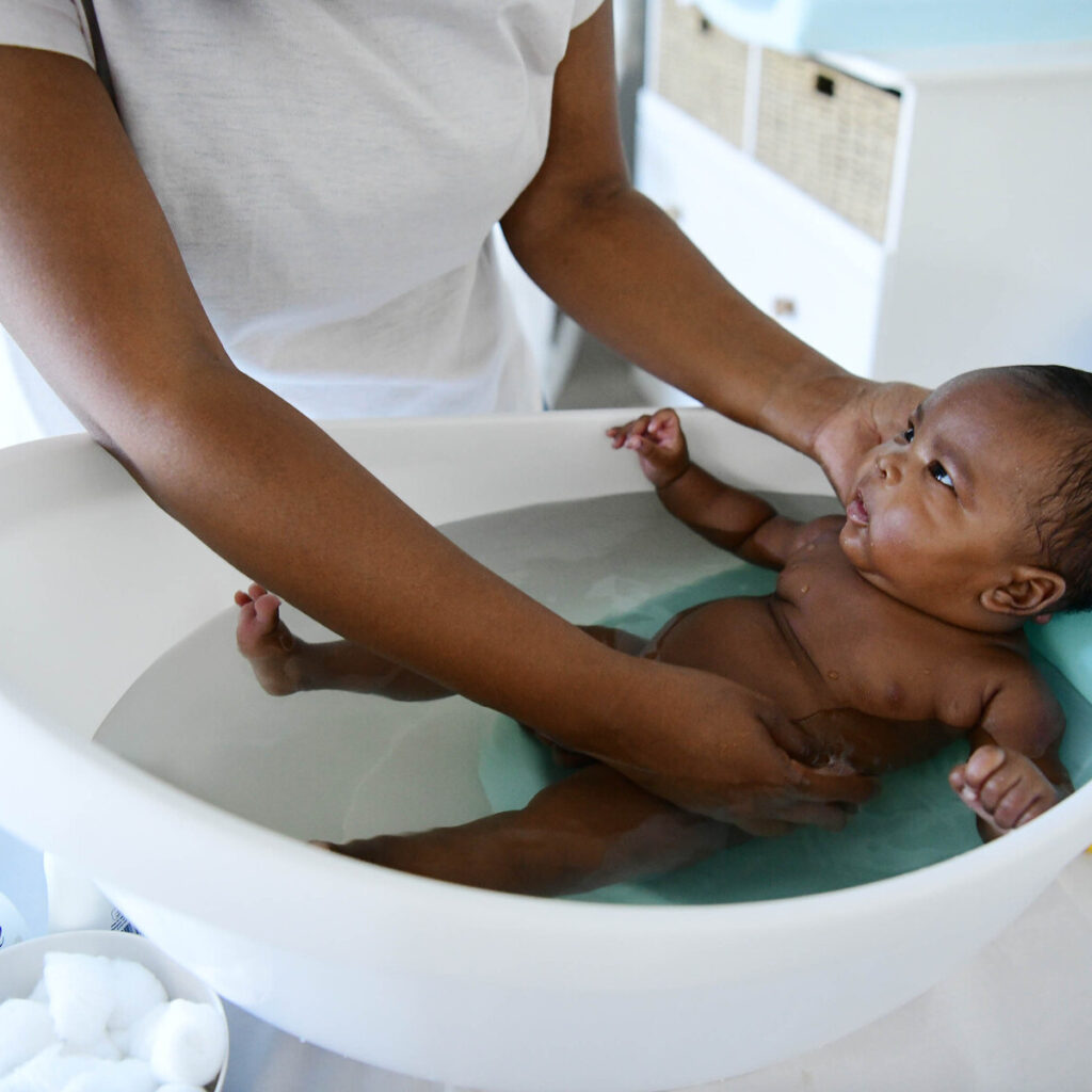 Snuggletime My First Bath Tub Oval Mini - White & Blue