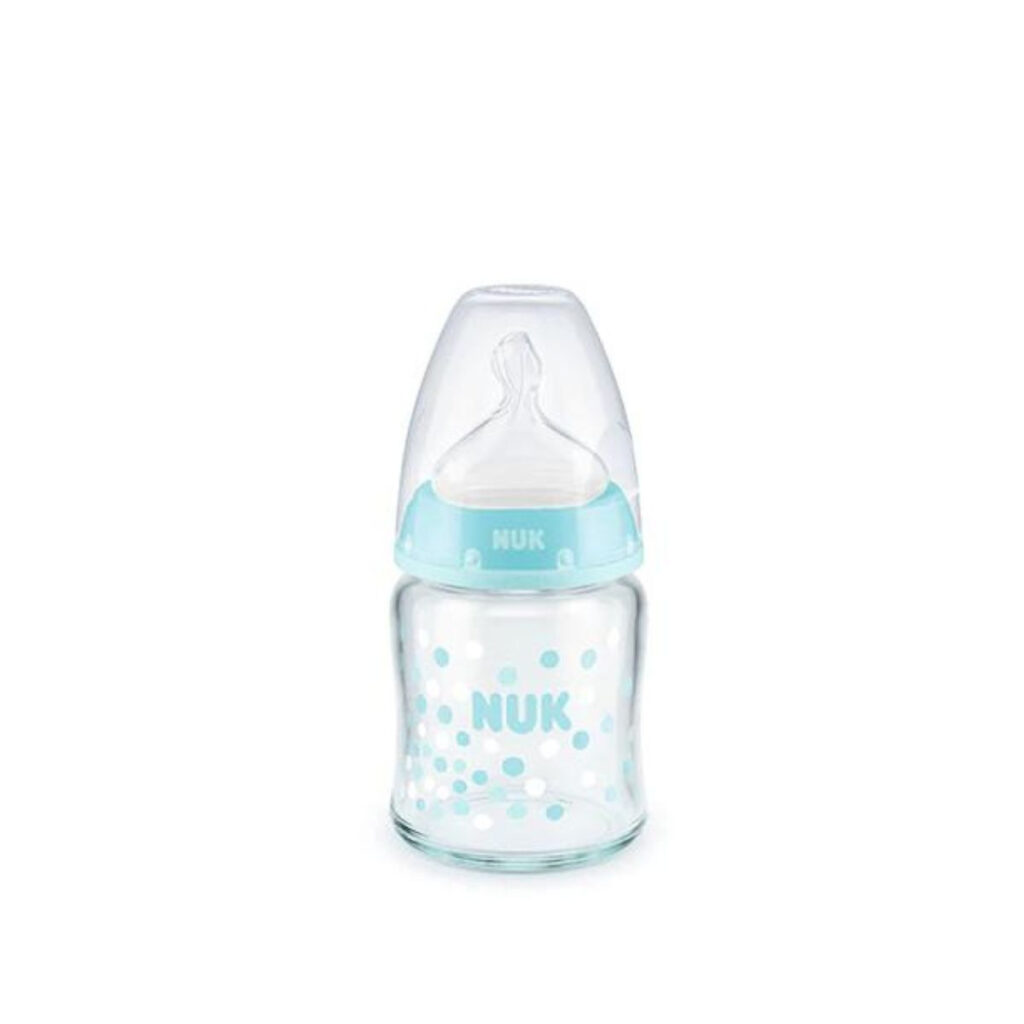 NUK First Choice+ Glass Bottle with Silicone Teat 120ml