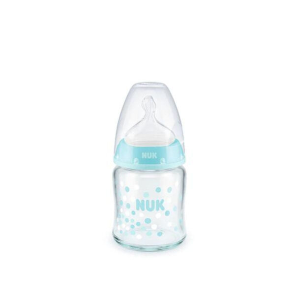 NUK First Choice+ Glass Bottle with Silicone Teat 120ml