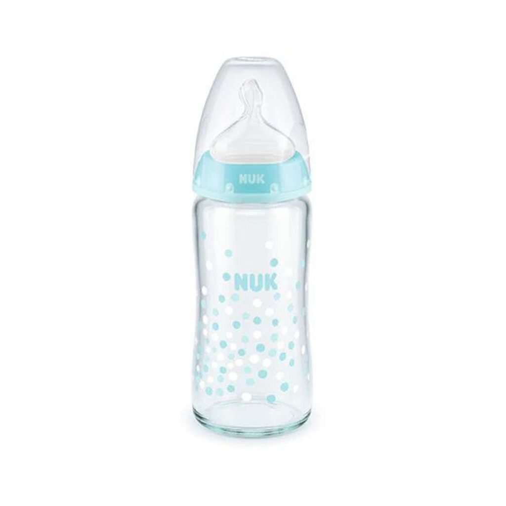 NUK First Choice+ Glass Bottle with Silicone Teat 240ml