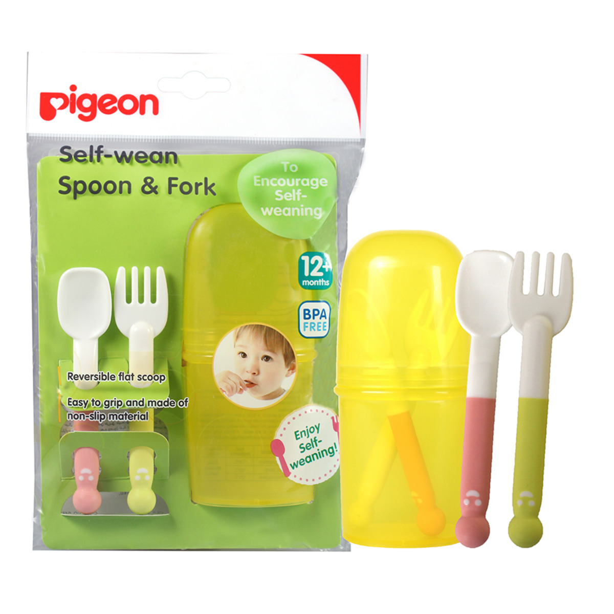 Pigeon Self-Wean Spoon & Fork