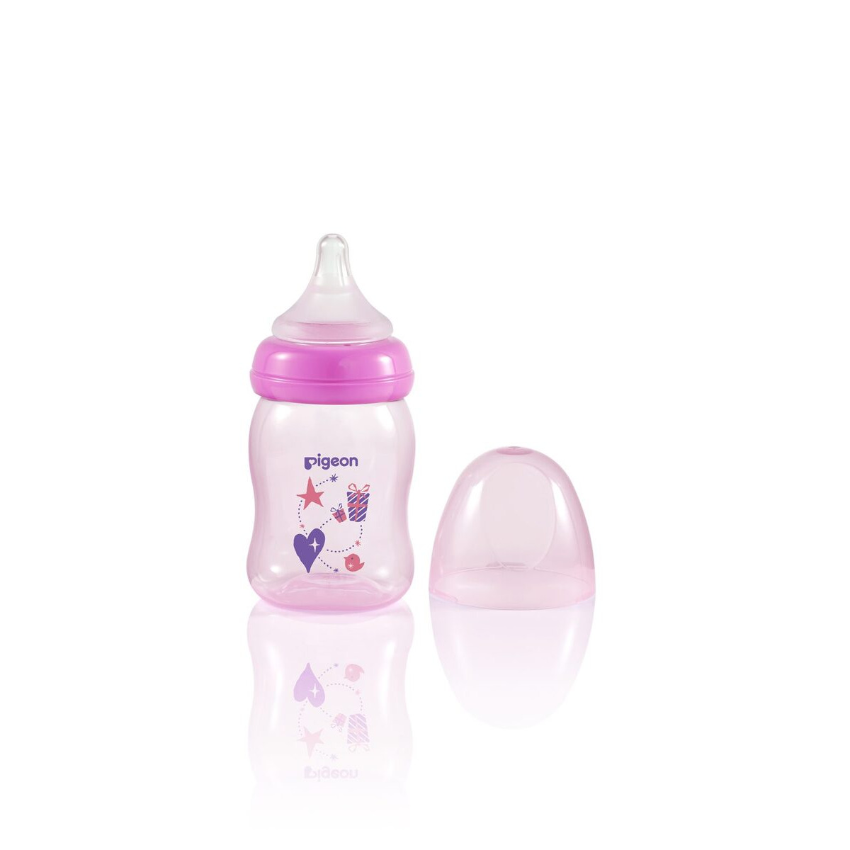 Pigeon Pink SofTouch Peristaltic Plus PP Bottle
