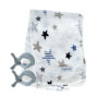 SnuggleRoo Cotton Muslin Gift Set - Blue Star, Blue Star