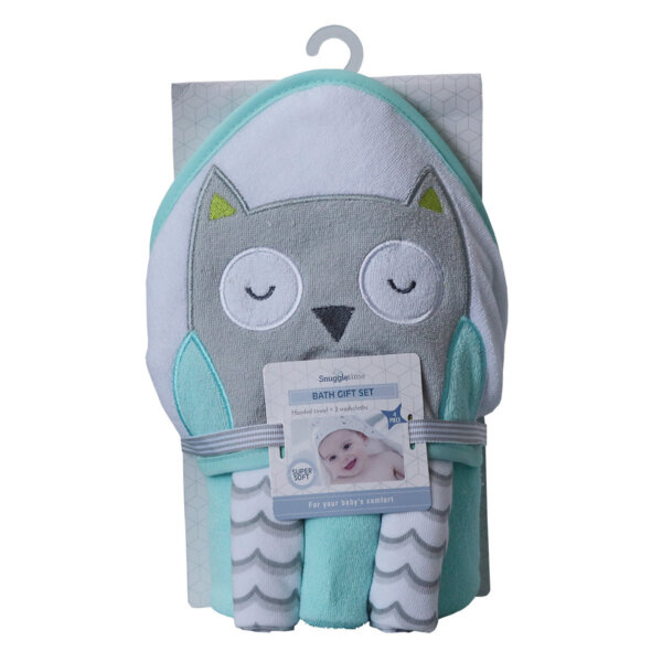 Snuggletime Hooded Towel with Facecloth Gift Set