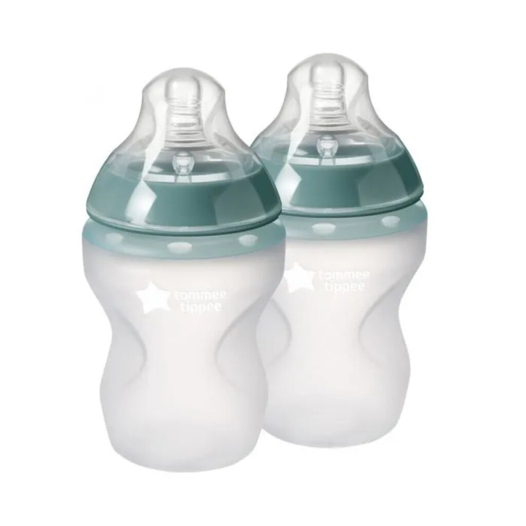 Tommee Tippee Closer to Nature Soft Feel Silicone Bottle 0m+ 2 Pack