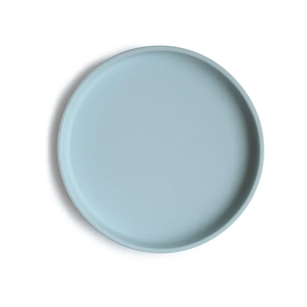 Mushie Stay-Put Silicone Suction Plate - Powder Blue