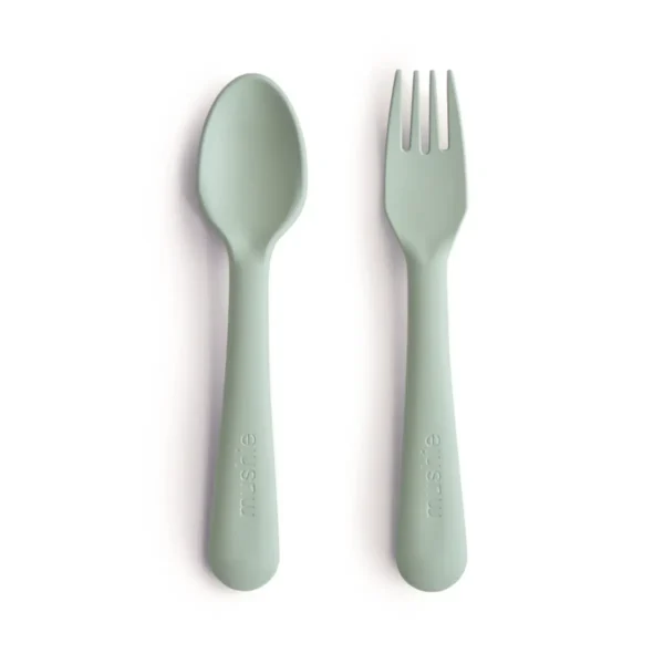 Mushie Fork & Spoon Set - Sage