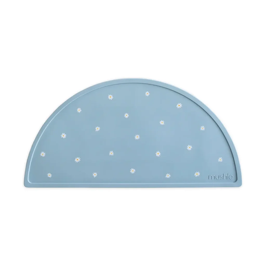 Mushie No-Slip  Mat - White Daisy