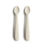 Mushie Silicone Feeding Spoon 2pc - Ivory