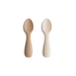 Mushie Toddler Starter Spoons 2pc - Natural & Sand