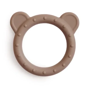 Mushie Silicone Bear Teether - Natural