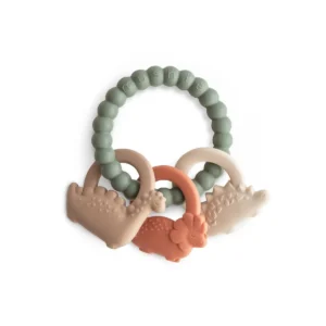 Mushie Silicone Ring Teether - Dino