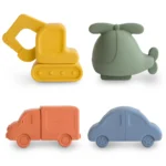 Mushie Bath Play Set 4pc - Vehicles