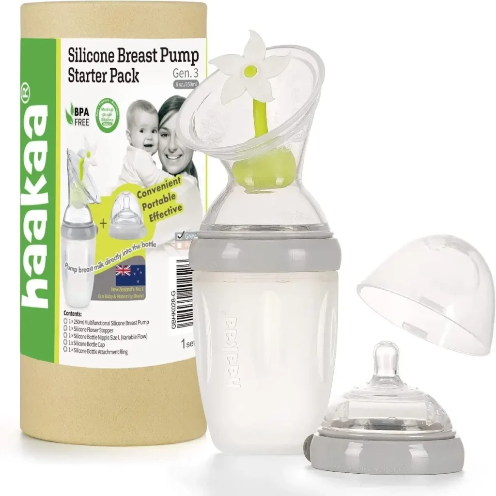 Haakaa Gen 3 Silicone Breast Pump Starter Pack - Grey