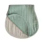 Mushie Burp Cloth - Green & Fog