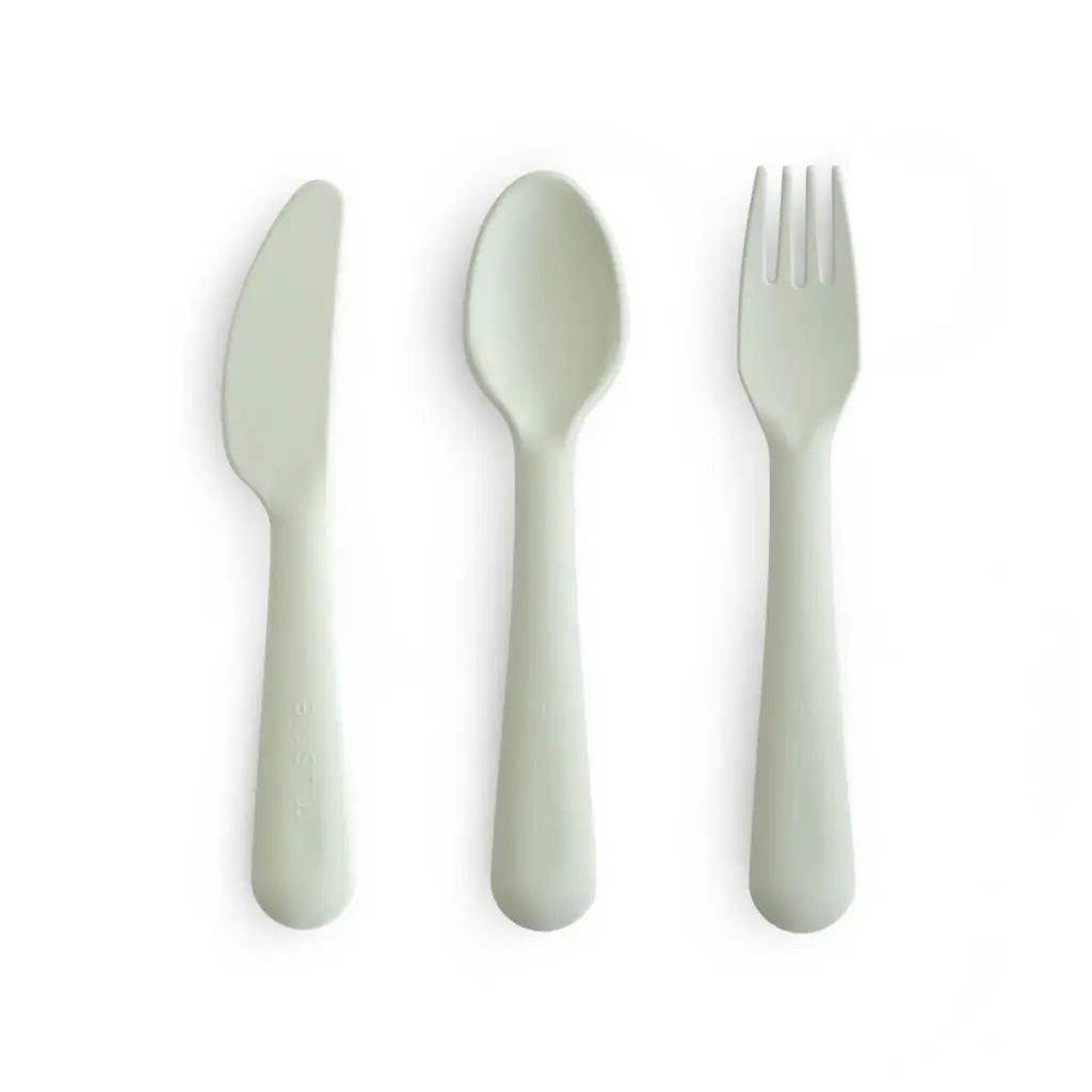 Mushie Dinnerware Cutlery Set - Sage
