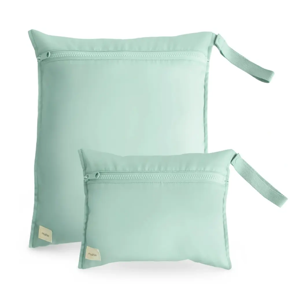 Mushie Water Resistant Wet Bag - Roman Green