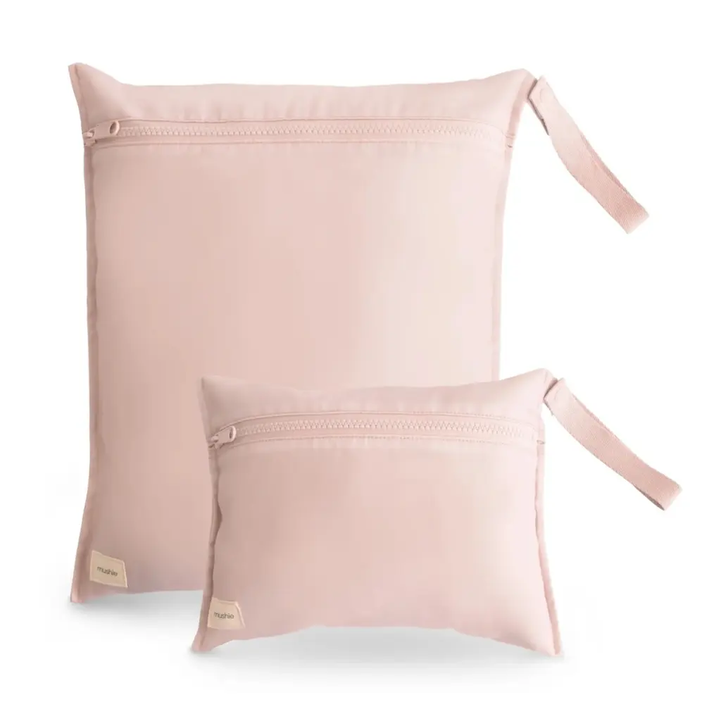 Mushie Water Resistant Wet Bag - Blush