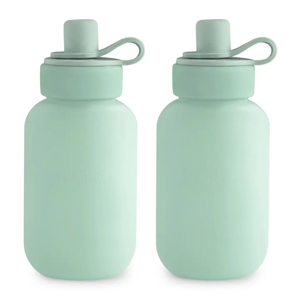 Mushie Silicone Puree Pouchs - Cambridge Blue
