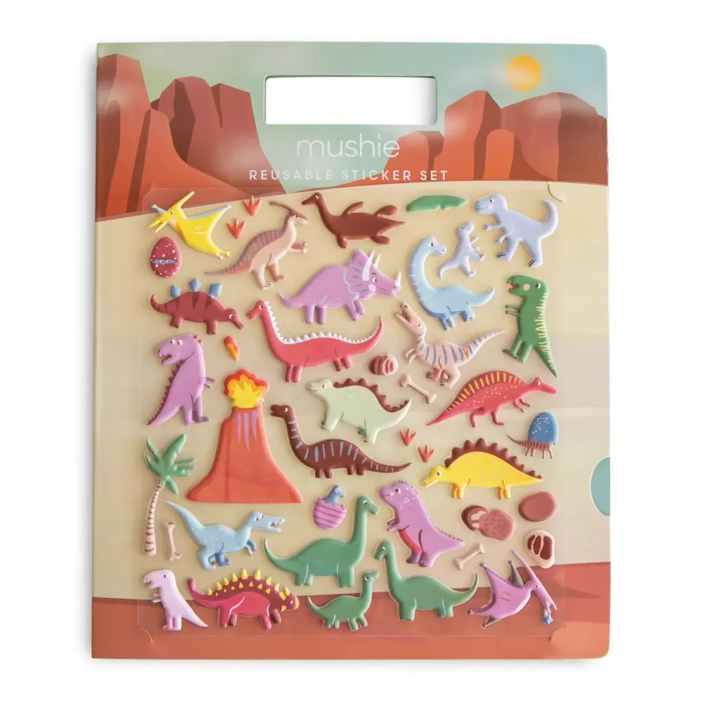 Mushie Reusable Sticker Set - Dino