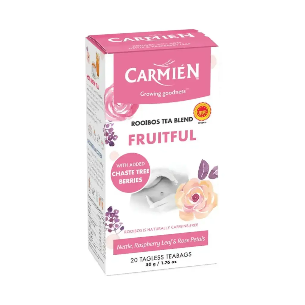 Carmien Fruitful Rooibos Tea Blend with Raspberry Leaf 20's