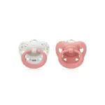 NUK Silicone Signature Soother 2 Pack - 0-6m Pink Stars