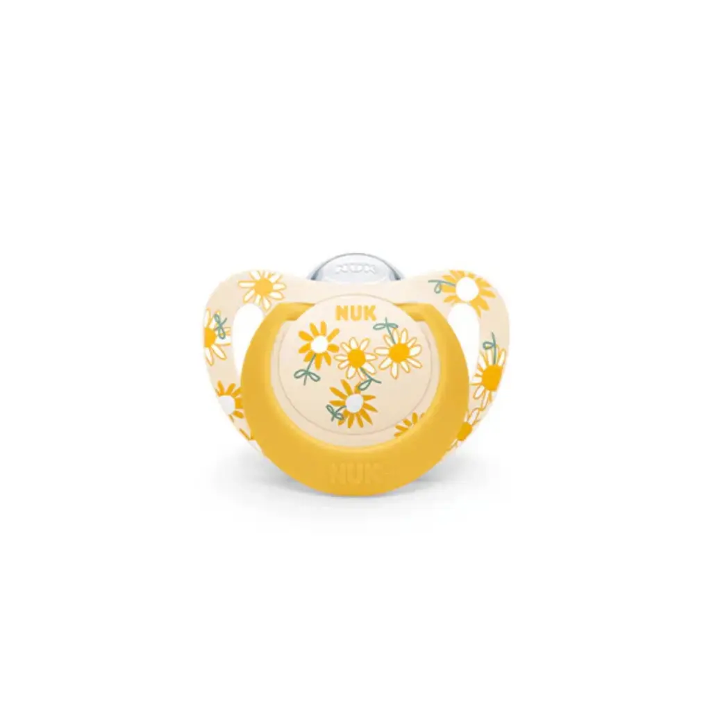NUK Silicone Star Soother - 18-36m Sunflowers