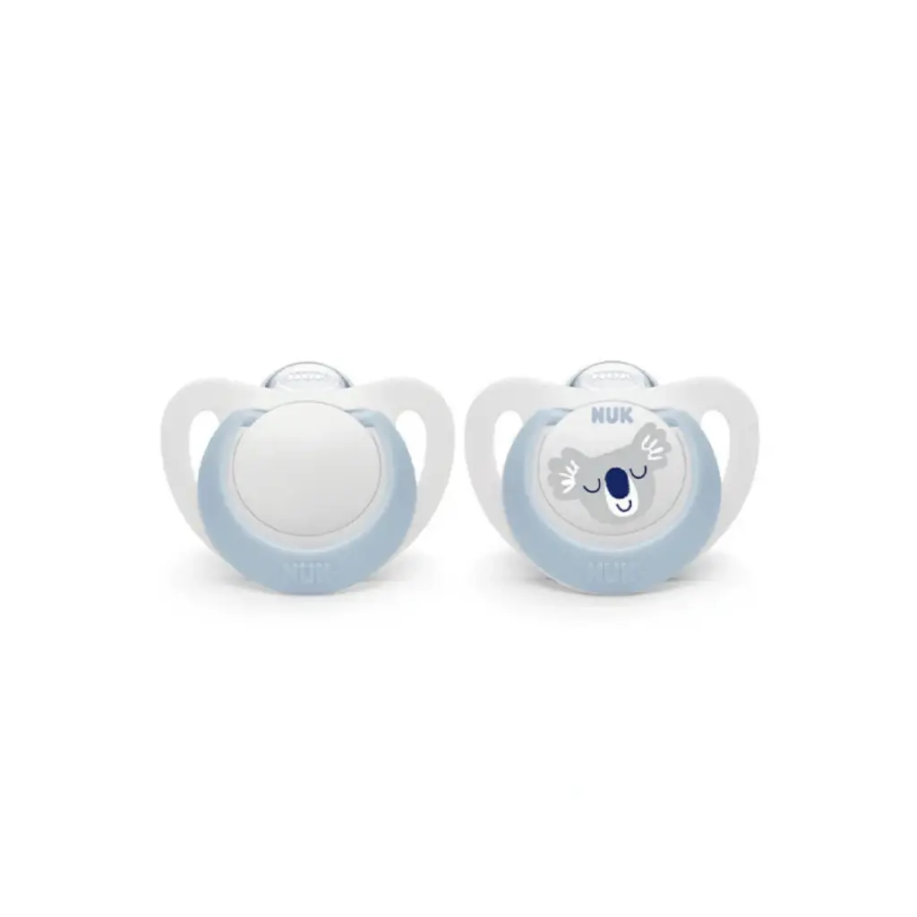 NUK Silicone Star Soother 2 Pack - 0-6m Blue Koala