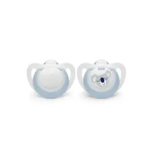 NUK Silicone Star Soother 2 Pack - 0-6m Blue Koala