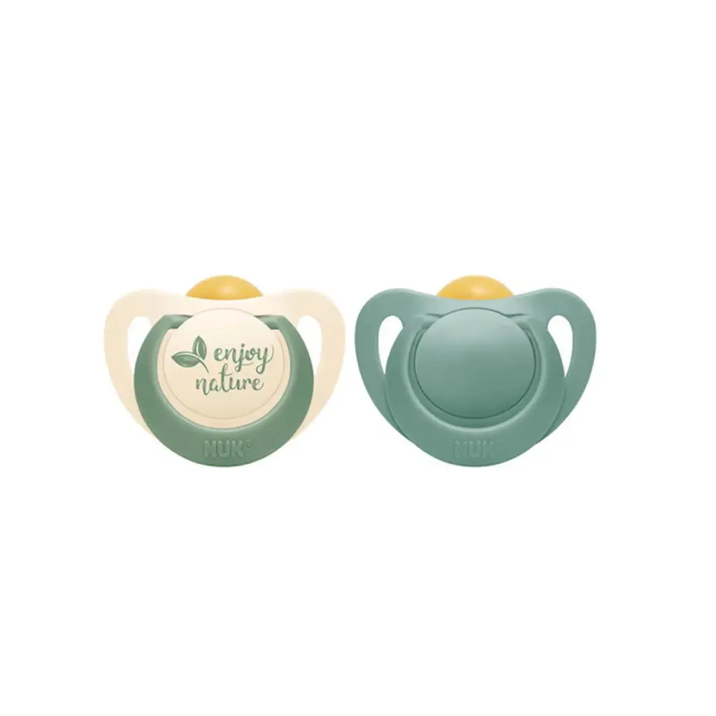 NUK for Nature Latex Soother 2pc - 18-36m Green