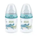 NUK First Choice+ Temperature Control Bottle 150ml - 0-6m Crocodile Twin Pack