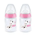 NUK First Choice+ Temperature Control Bottle 150ml - 0-6m Giraffe Twin Pack
